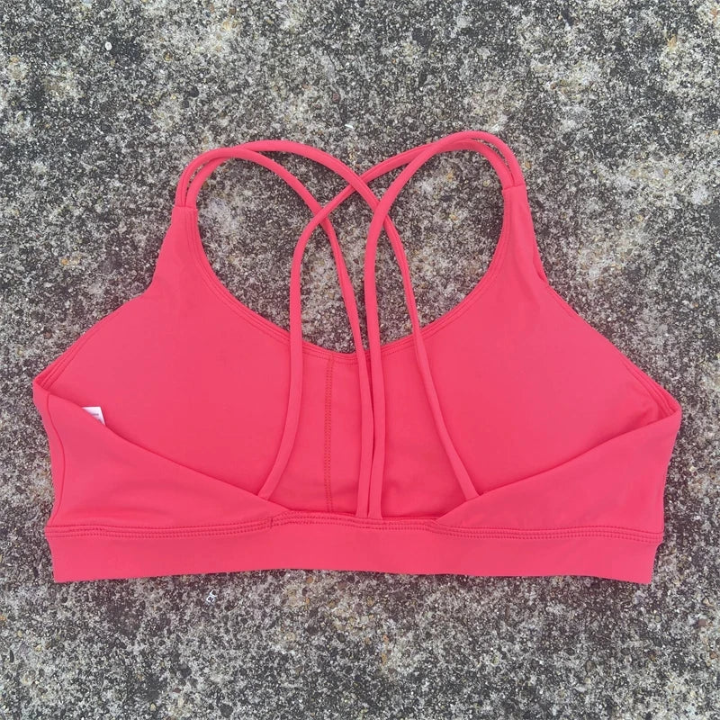 Solid Color soft high strength Women Fitness Bra Tight Sport Top Comprehensive Training Gym Yoga Underwear Tight With Chest Pad