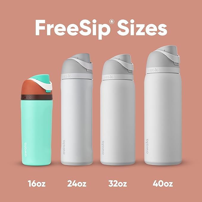 Owala FreeSip Insulated Stainless Steel Water Bottle with Straw for Sports, Travel, and School BPA-Free Sports Water Bottle, 32 oz, Beach House