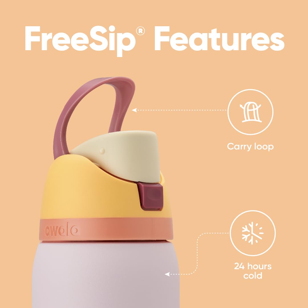 Owala FreeSip Insulated Stainless Steel Water Bottle with Straw for Sports, Travel, and School BPA-Free Sports Water Bottle, 32 oz, Beach House