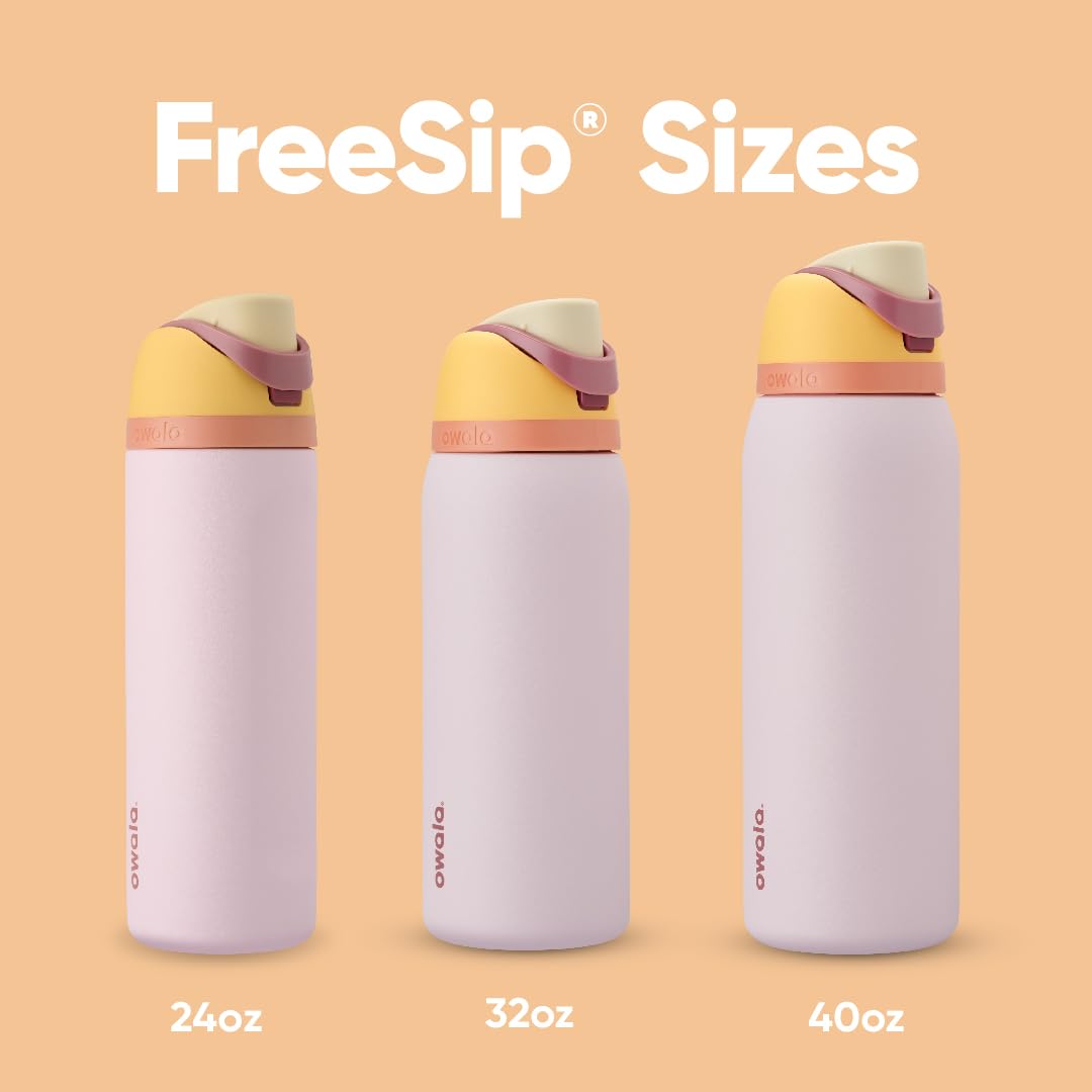 Owala FreeSip Insulated Stainless Steel Water Bottle with Straw for Sports, Travel, and School BPA-Free Sports Water Bottle, 32 oz, Beach House