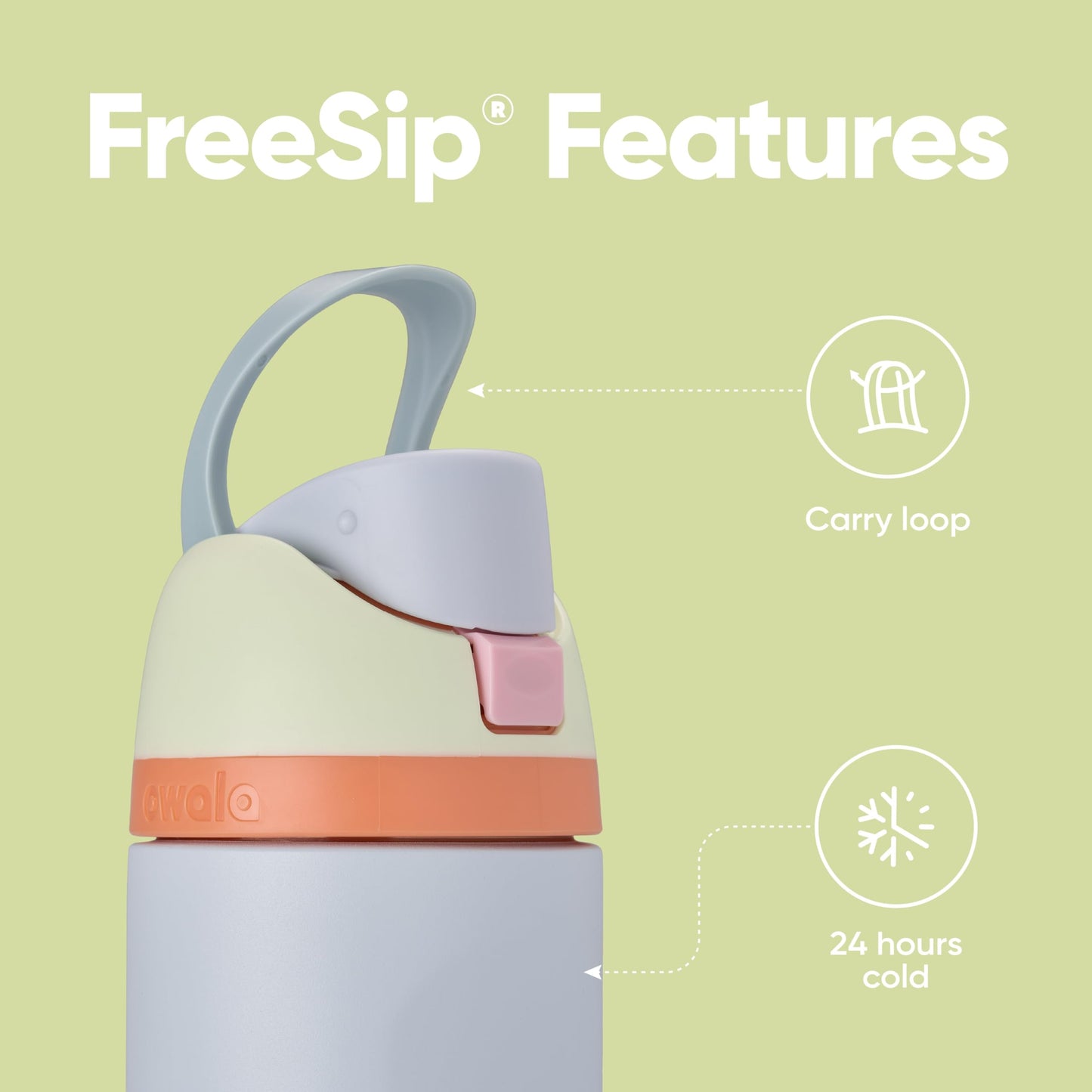 Owala FreeSip Insulated Stainless Steel Water Bottle with Straw for Sports, Travel, and School BPA-Free Sports Water Bottle, 32 oz, Beach House
