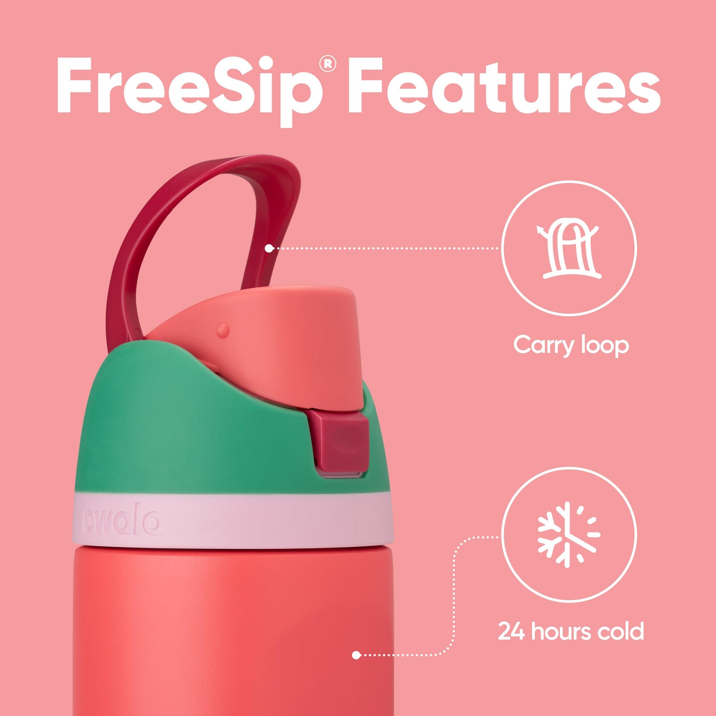 Owala FreeSip Insulated Stainless Steel Water Bottle with Straw for Sports, Travel, and School BPA-Free Sports Water Bottle, 32 oz, Beach House