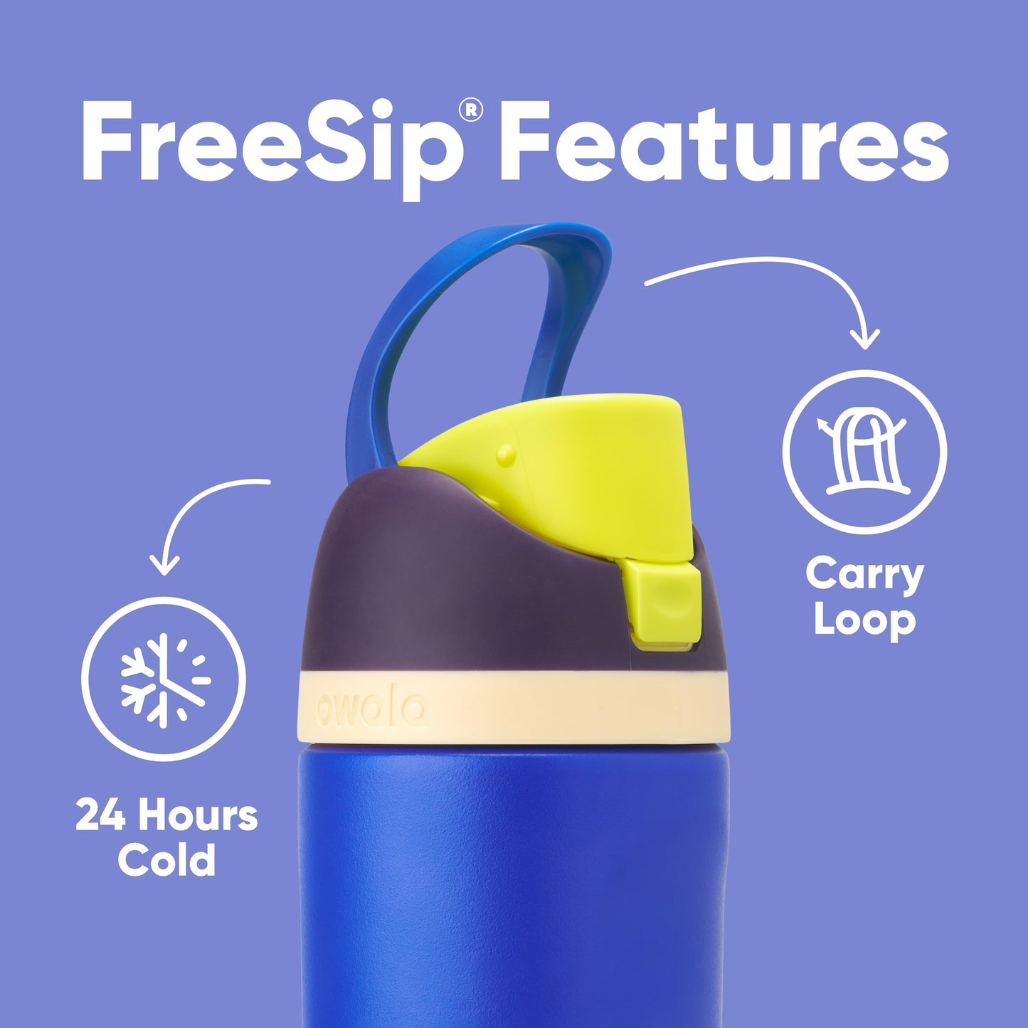 Owala FreeSip Insulated Stainless Steel Water Bottle with Straw for Sports, Travel, and School BPA-Free Sports Water Bottle, 32 oz, Beach House