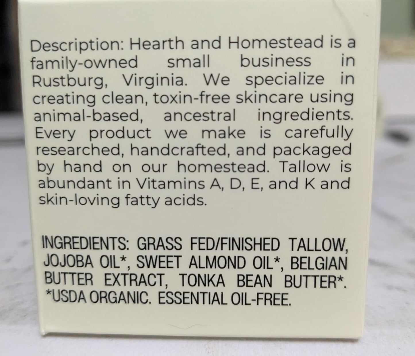 Handmade Whipped Tallow Balm (Unscented/Herb-Infused) - Organic Body Butter with Infused Olive Oil, for Eczema, Rosacea, Baby - 1.3 oz