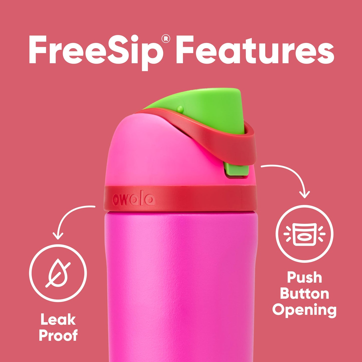 Owala FreeSip Insulated Stainless Steel Water Bottle with Straw for Sports, Travel, and School BPA-Free Sports Water Bottle, 32 oz, Beach House