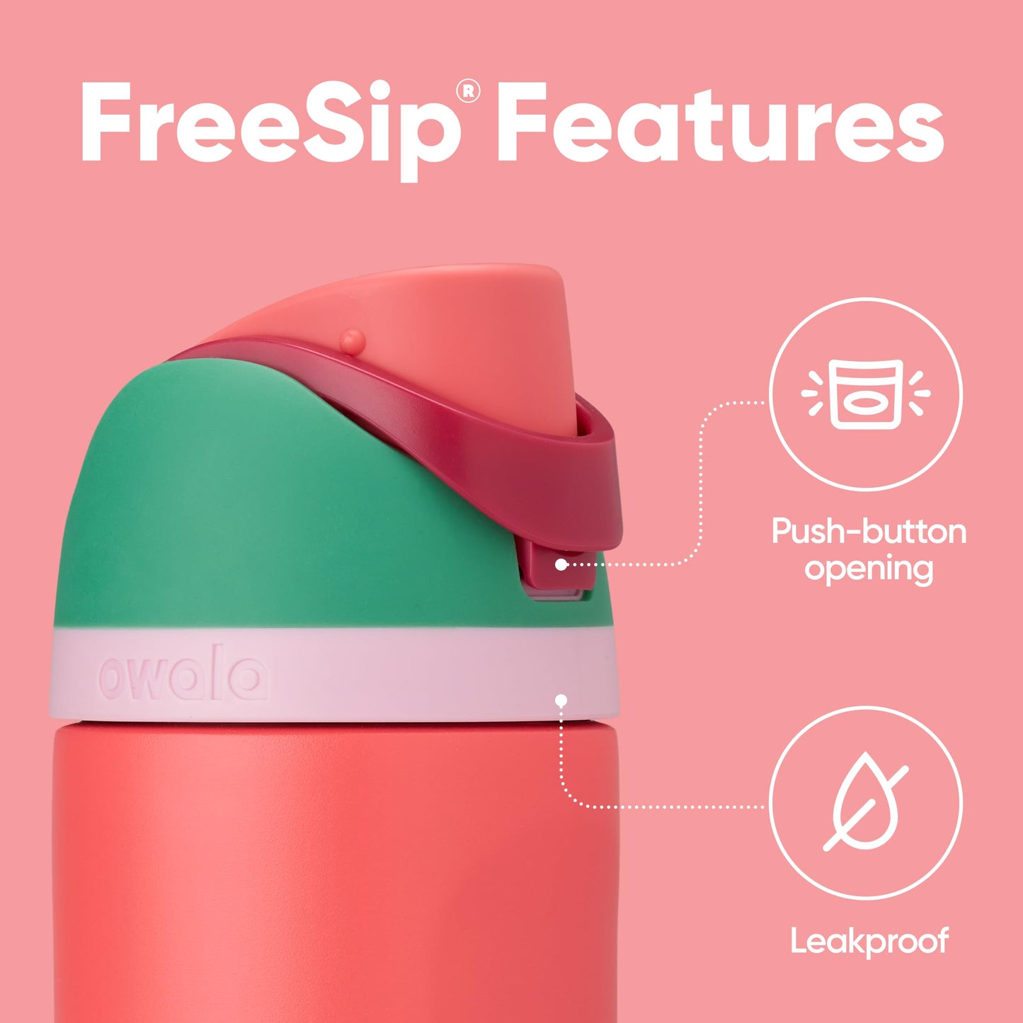 Owala FreeSip Insulated Stainless Steel Water Bottle with Straw for Sports, Travel, and School BPA-Free Sports Water Bottle, 32 oz, Beach House