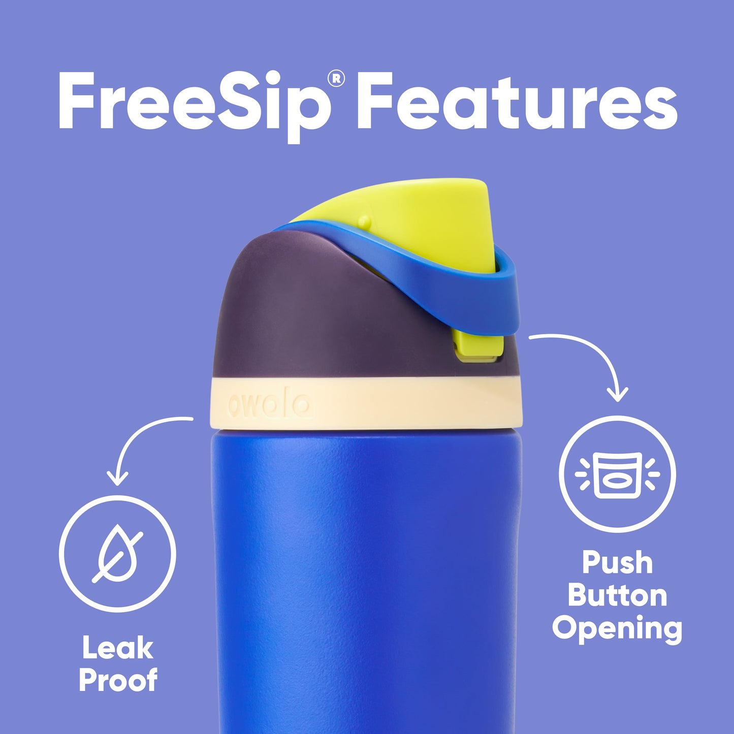 Owala FreeSip Insulated Stainless Steel Water Bottle with Straw for Sports, Travel, and School BPA-Free Sports Water Bottle, 32 oz, Beach House