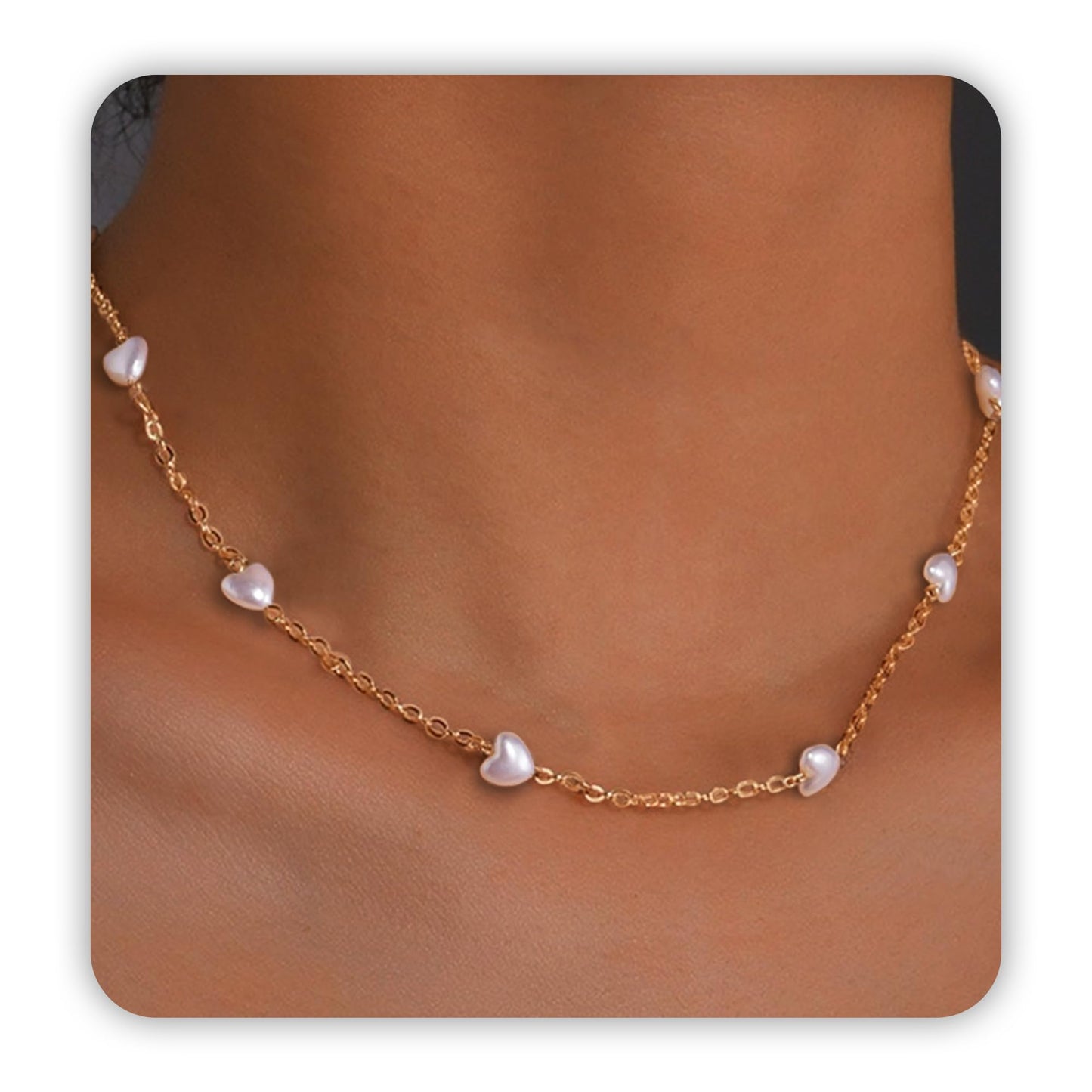 SmileBelle Daisy Pearl Necklace, Dainty Pearl Choker Necklace for Women as Flower Necklace Gift, 14K Gold Plated Stainless Steel Summer Merch as Birthday Gifts for Her Daisy Costume Gift