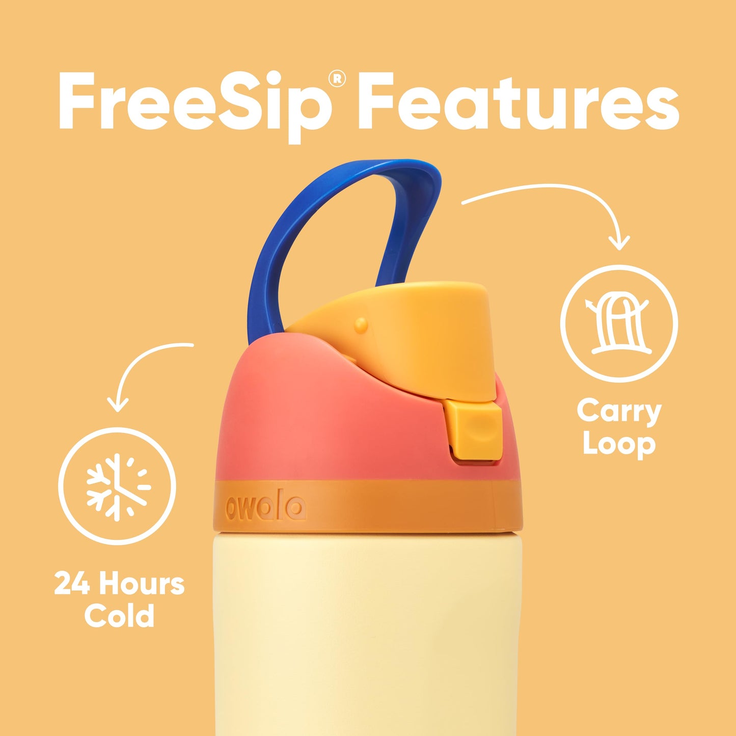 Owala FreeSip Insulated Stainless Steel Water Bottle with Straw for Sports, Travel, and School BPA-Free Sports Water Bottle, 32 oz, Beach House