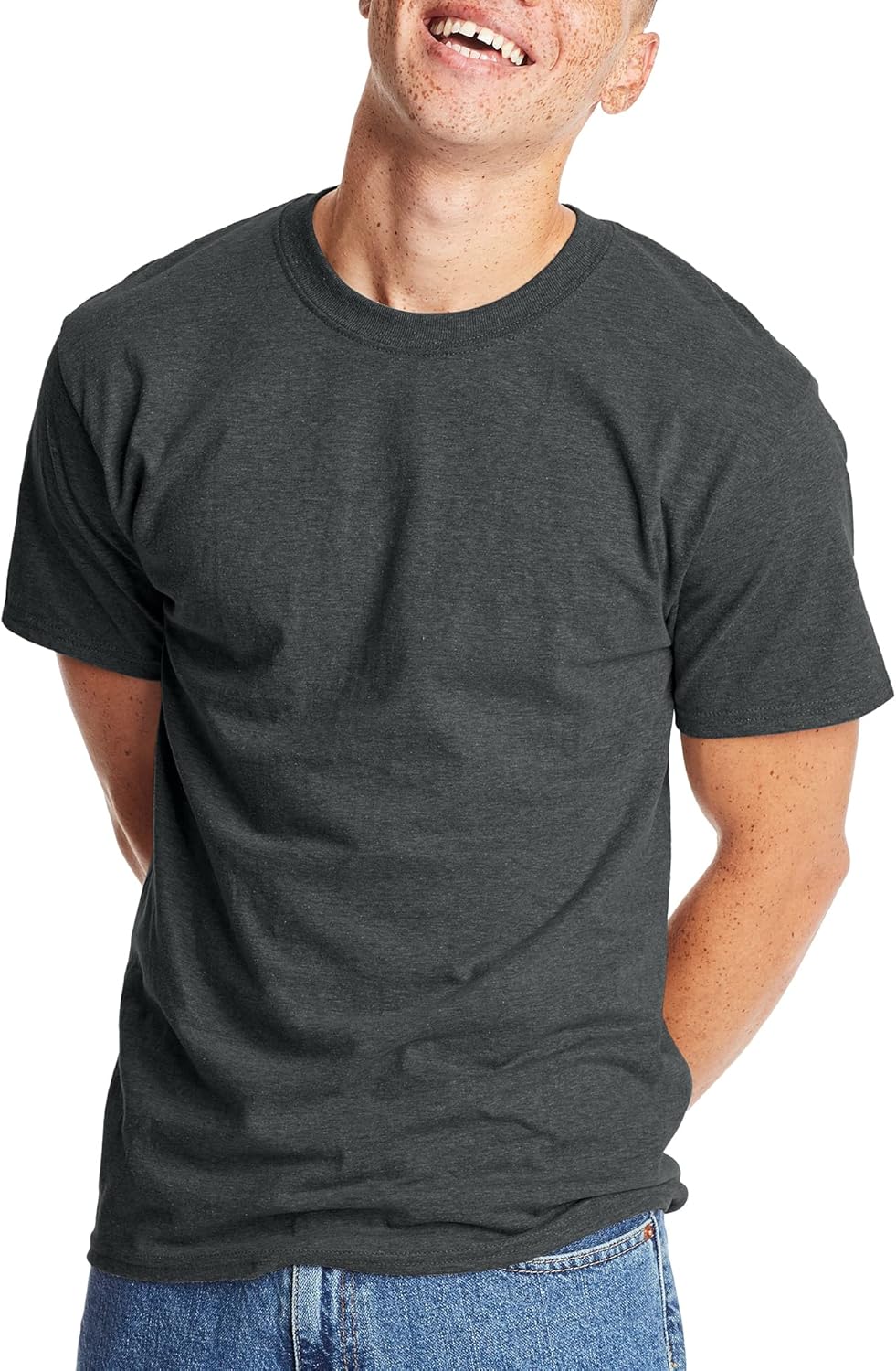 Hanes Men's Beefy-t T-Shirt, Heavyweight Cotton Tee, 1 Or 2 Pack, Big & Tall
