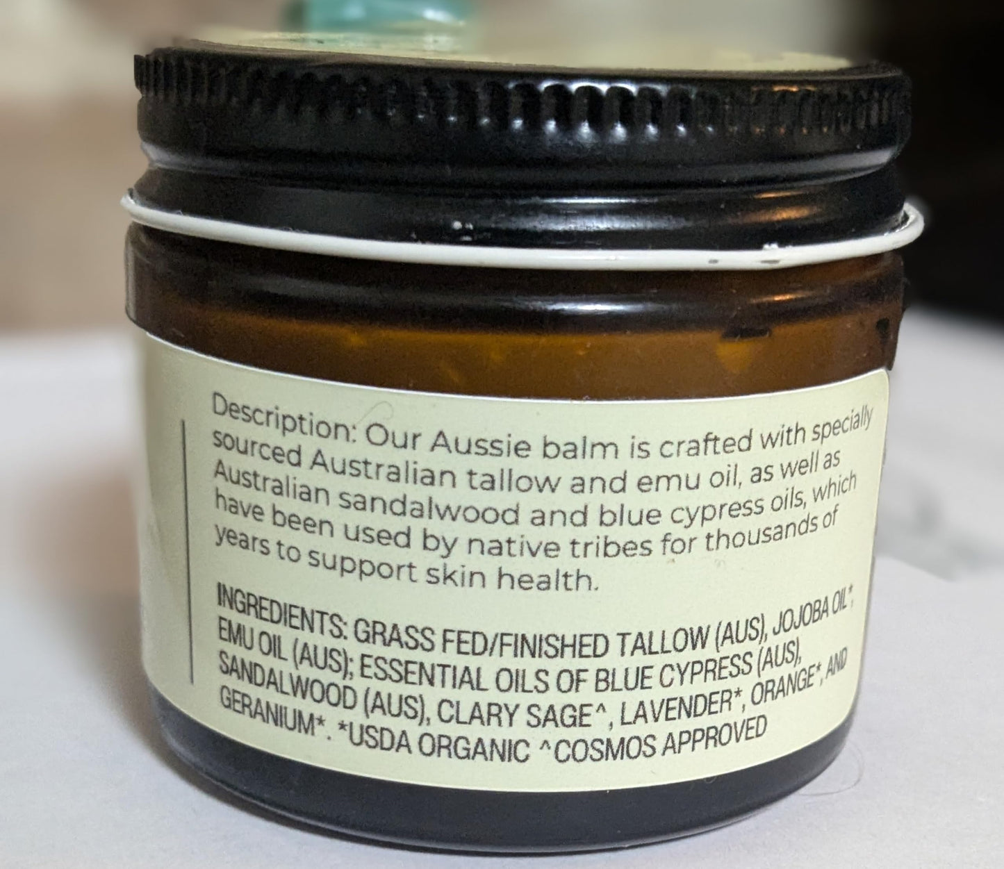 Handmade Whipped Tallow Balm (Unscented/Herb-Infused) - Organic Body Butter with Infused Olive Oil, for Eczema, Rosacea, Baby - 1.3 oz