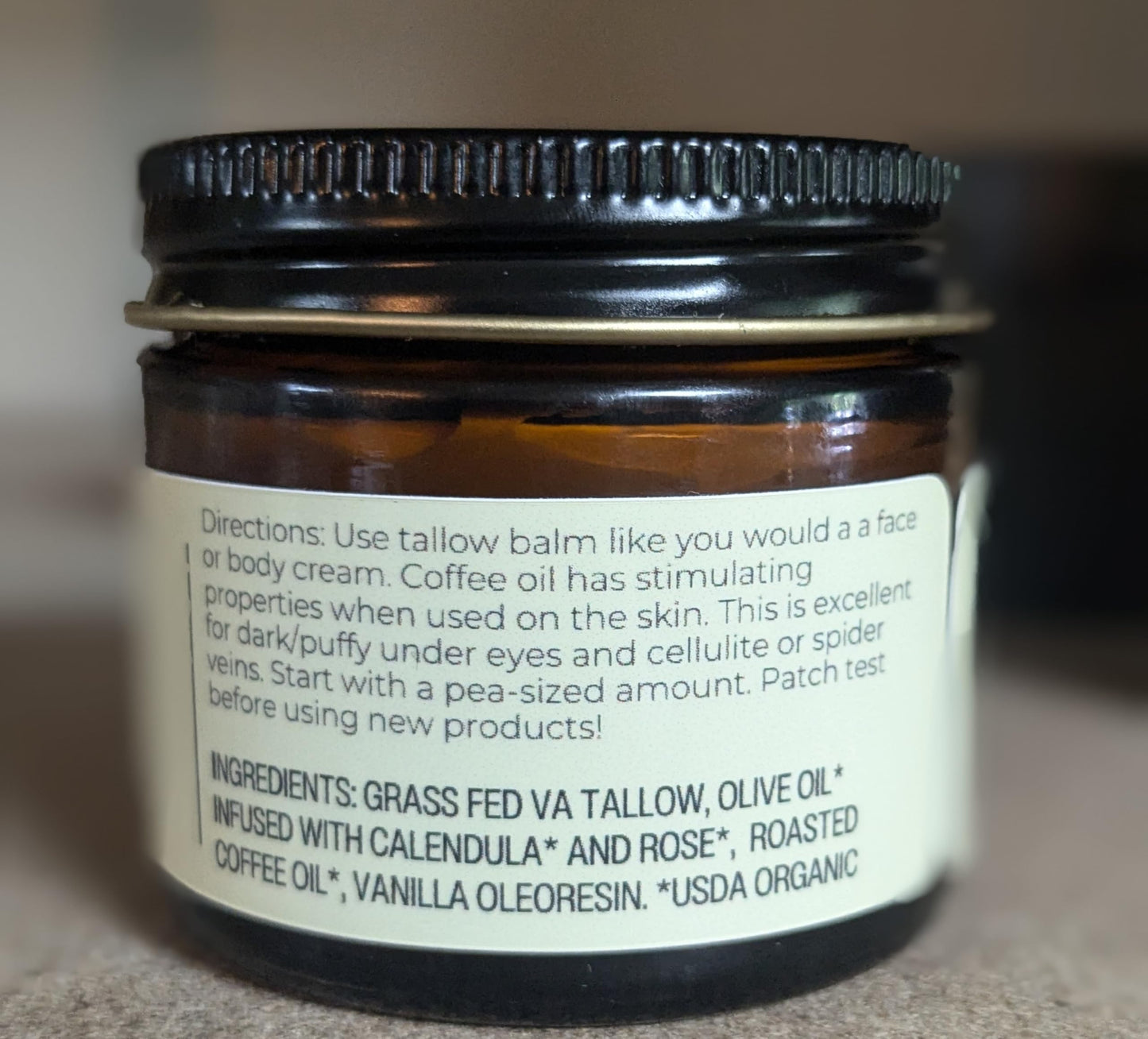 Handmade Whipped Tallow Balm (Unscented/Herb-Infused) - Organic Body Butter with Infused Olive Oil, for Eczema, Rosacea, Baby - 1.3 oz