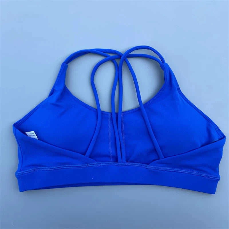 Solid Color soft high strength Women Fitness Bra Tight Sport Top Comprehensive Training Gym Yoga Underwear Tight With Chest Pad