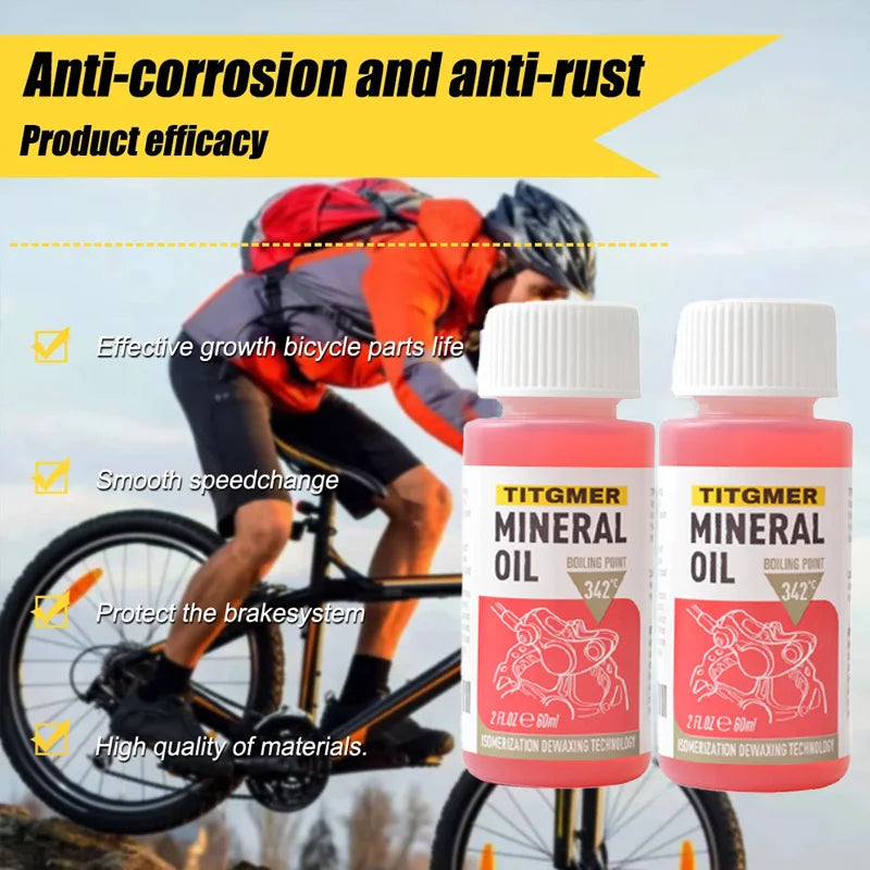 1/2/3/4/5/6PC 60ML Bicycle Brake Mineral Oil System  Fluid Cycling Mountain Bikes Hydraulic Disc Brake Oil Fluid