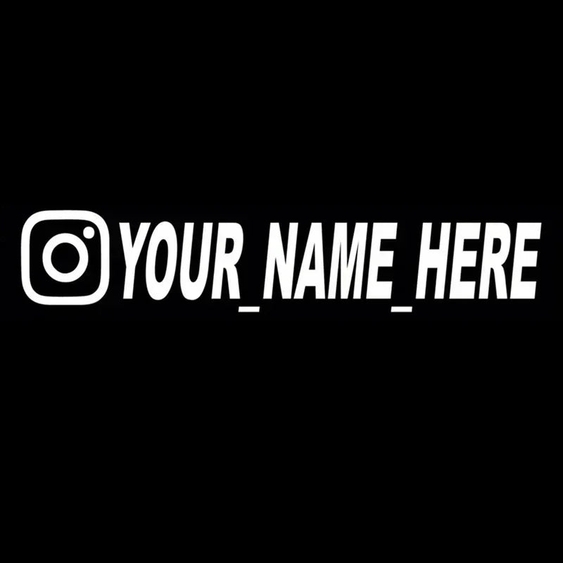 User Name Custom Personalized Instagram Vinyl Decals Motorcycle for Instagram FACEBOOK Customization Needs Remarks Car Sticker