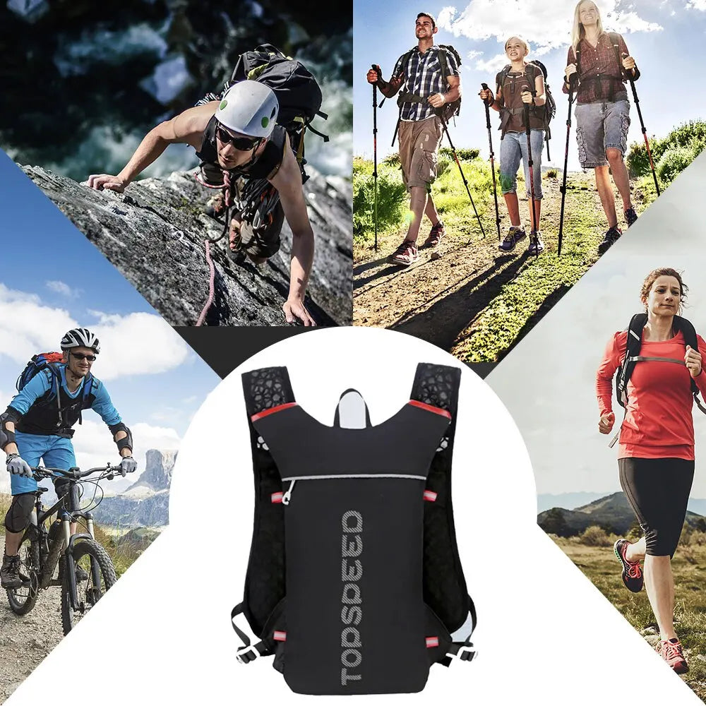 NEWBOLER Trail Running-ultra-light 5L Backpack, Running Hydration Vest, Marathon, Bicycle 2L Water Bag