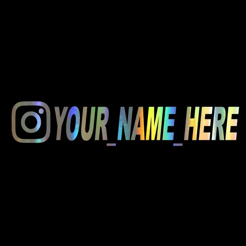 User Name Custom Personalized Instagram Vinyl Decals Motorcycle for Instagram FACEBOOK Customization Needs Remarks Car Sticker