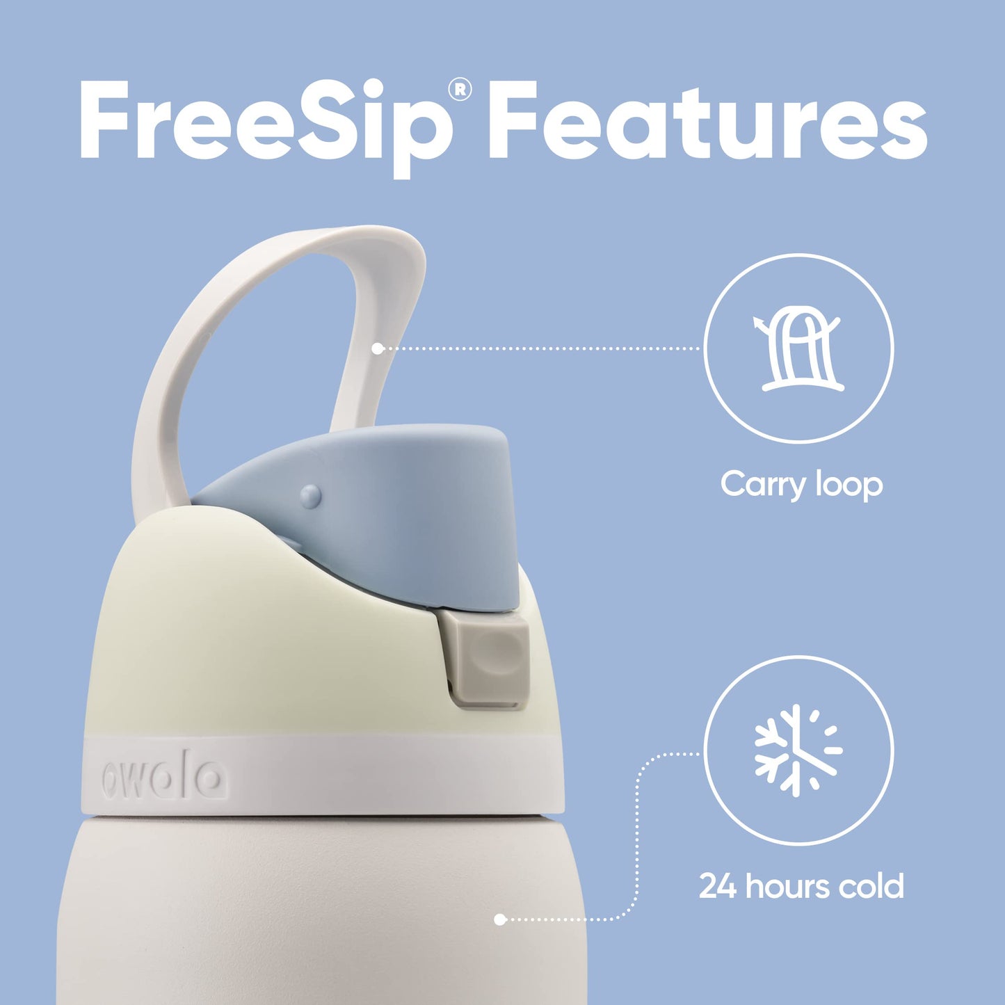 Owala FreeSip Insulated Stainless Steel Water Bottle with Straw for Sports, Travel, and School BPA-Free Sports Water Bottle, 32 oz, Beach House