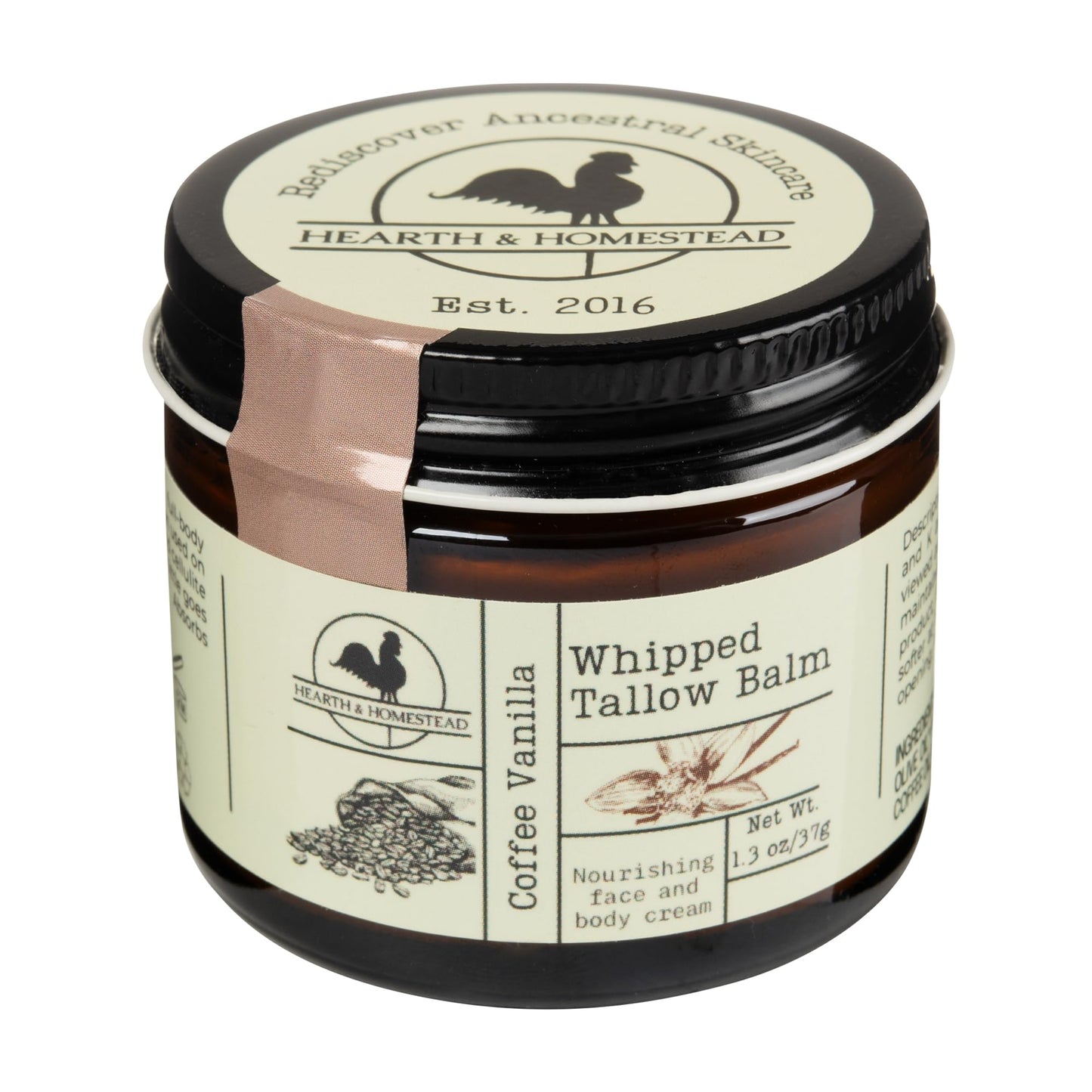 Handmade Whipped Tallow Balm (Unscented/Herb-Infused) - Organic Body Butter with Infused Olive Oil, for Eczema, Rosacea, Baby - 1.3 oz
