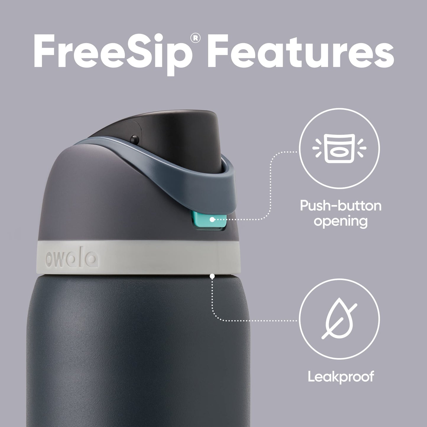 Owala FreeSip Insulated Stainless Steel Water Bottle with Straw for Sports, Travel, and School BPA-Free Sports Water Bottle, 32 oz, Beach House