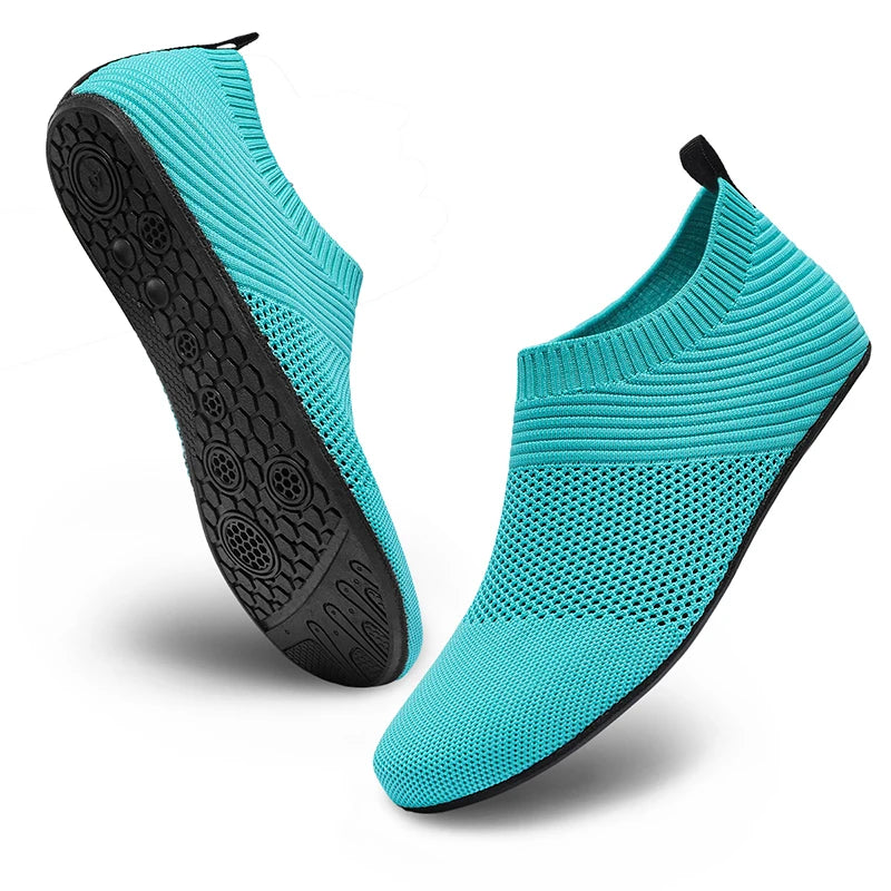 Water Shoes for Womens Mens Barefoot Quick-Dry Aqua Socks for Beach Swim Surf Yoga Exercise New Translucent Color Soles