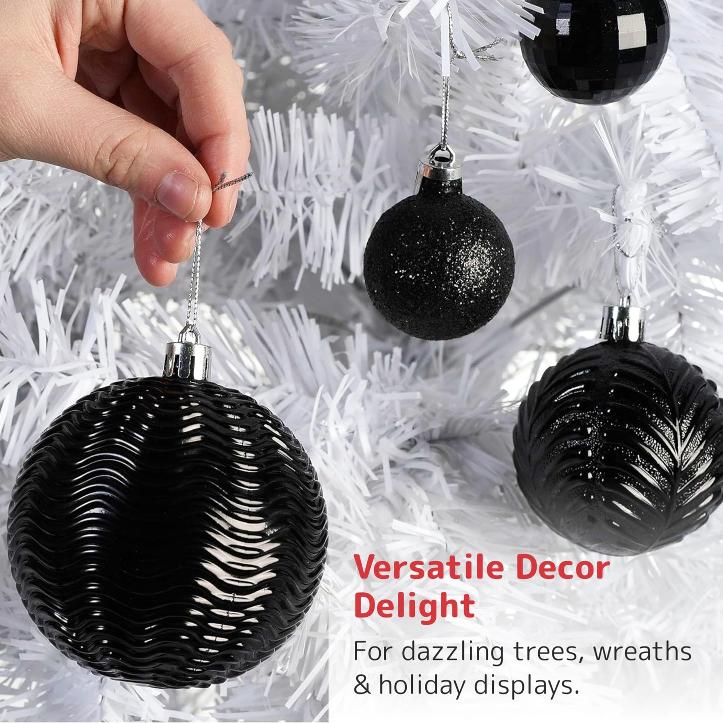 Prextex Christmas Tree Ornaments - Emerald Green Christmas Ball Ornaments Set for Christmas, Holiday, Wreath & Party Decorations (36 pcs - Small, Medium, Large) Shatterproof, 3 Size Combo