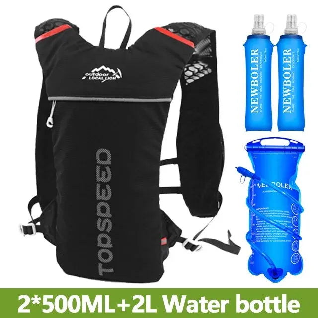 NEWBOLER Trail Running-ultra-light 5L Backpack, Running Hydration Vest, Marathon, Bicycle 2L Water Bag