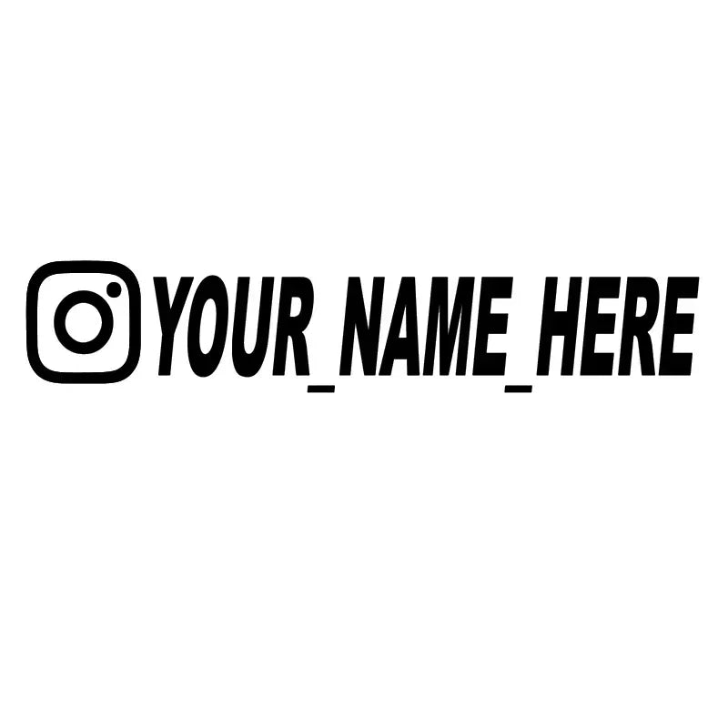 User Name Custom Personalized Instagram Vinyl Decals Motorcycle for Instagram FACEBOOK Customization Needs Remarks Car Sticker