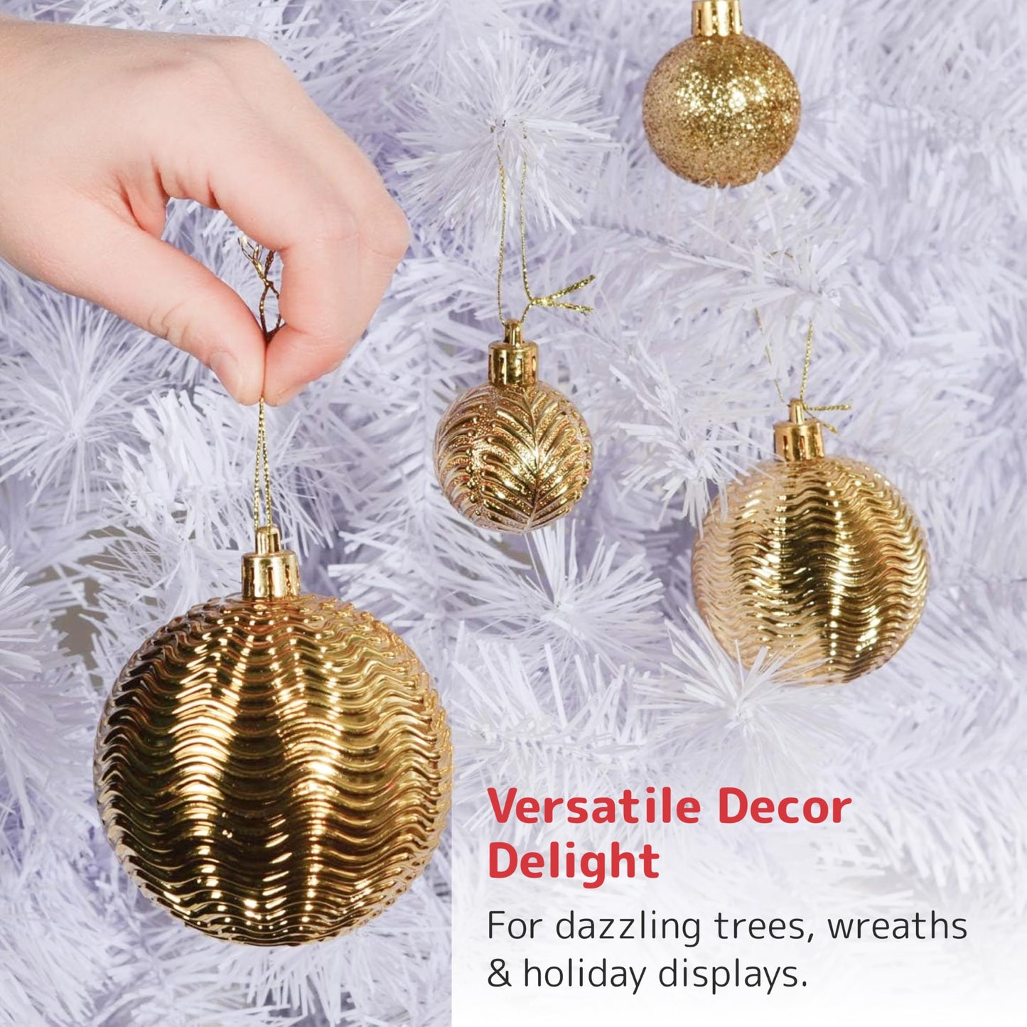 Prextex Christmas Tree Ornaments - Emerald Green Christmas Ball Ornaments Set for Christmas, Holiday, Wreath & Party Decorations (36 pcs - Small, Medium, Large) Shatterproof, 3 Size Combo