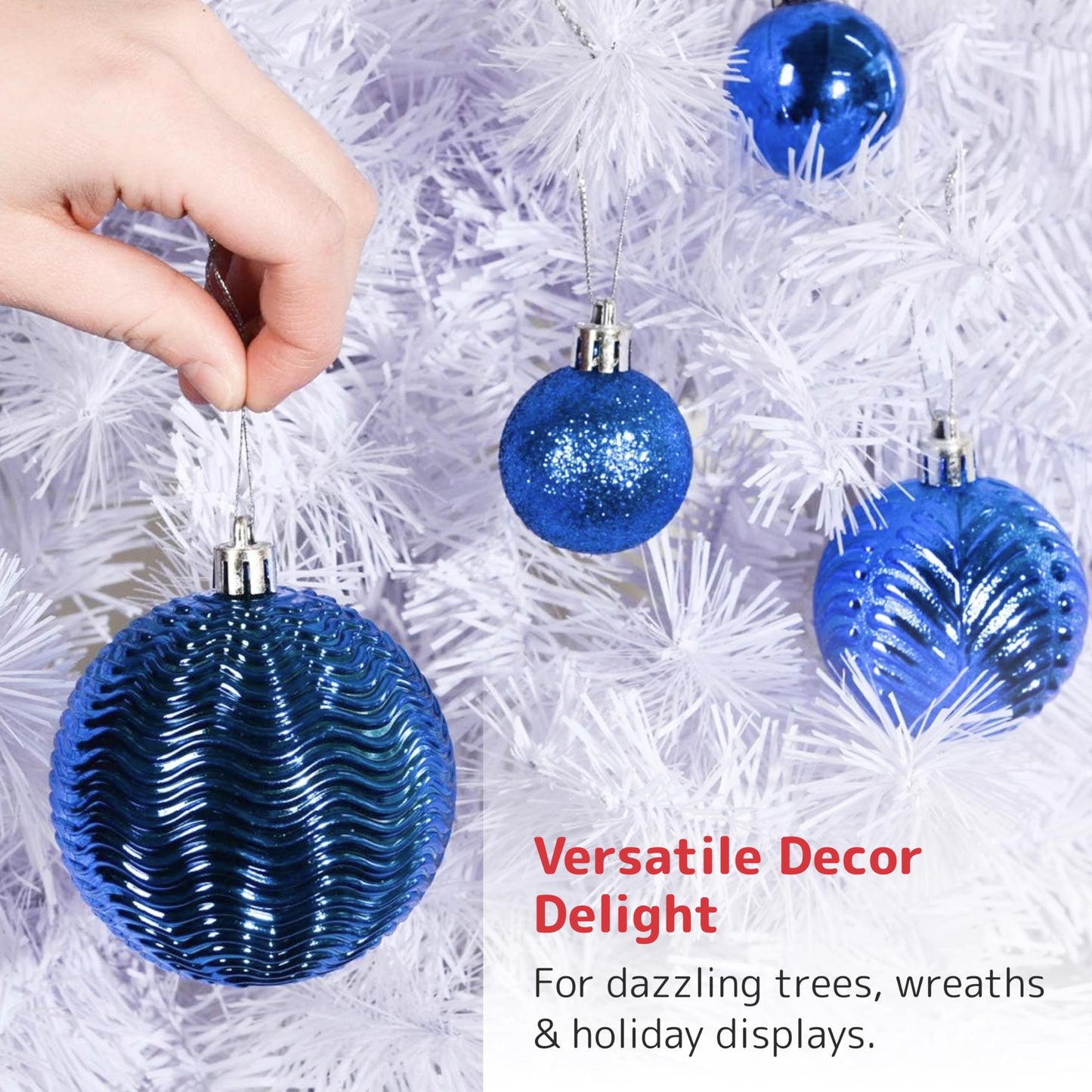 Prextex Christmas Tree Ornaments - Emerald Green Christmas Ball Ornaments Set for Christmas, Holiday, Wreath & Party Decorations (36 pcs - Small, Medium, Large) Shatterproof, 3 Size Combo