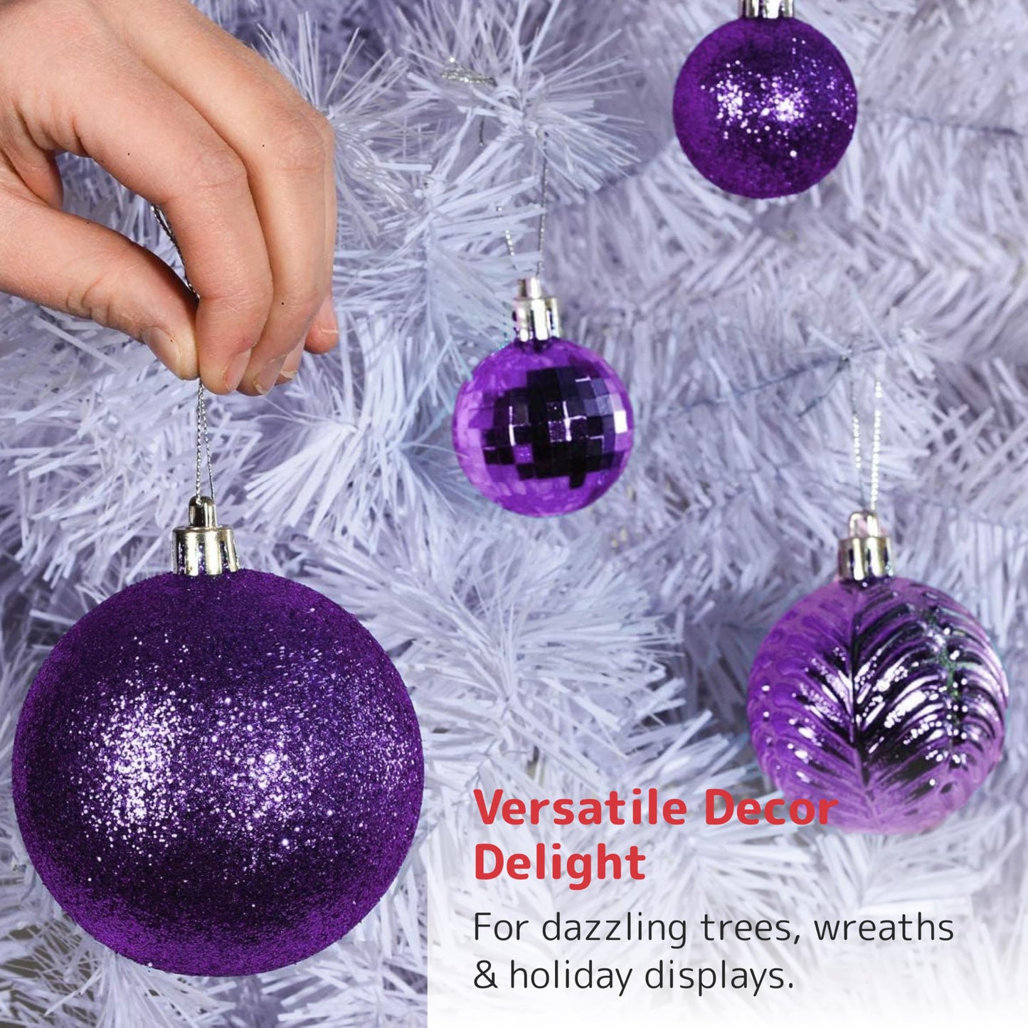 Prextex Christmas Tree Ornaments - Emerald Green Christmas Ball Ornaments Set for Christmas, Holiday, Wreath & Party Decorations (36 pcs - Small, Medium, Large) Shatterproof, 3 Size Combo