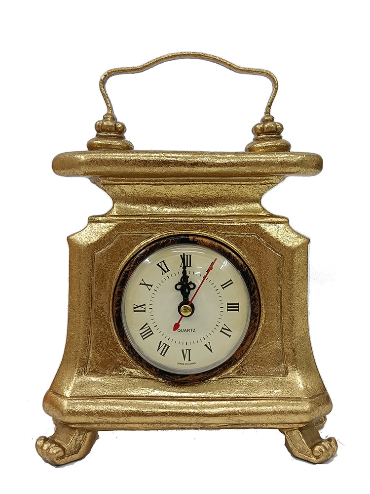 European Style Clock Living Room Clock Decoration Large Size Desk Clock Retro Imitation Copper Gold Clock American Style Antique Desk Clock