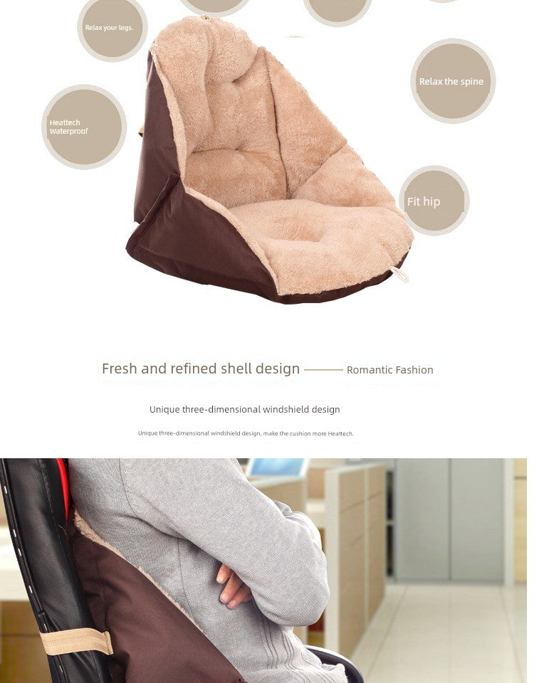 Processed and Exported to Japan Thickened Warm Plush Cushion Office Seat Cushion Cushion Integrated Dining Chair Cushion Winter