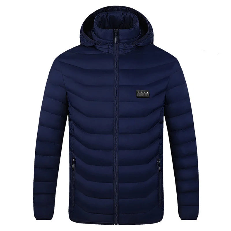 19/11/9 Areas Heated Jacket Men Electric Heating Jackets Heated Down Coat Men Women Clothing Winter Heatable Cotton Jacket Veste