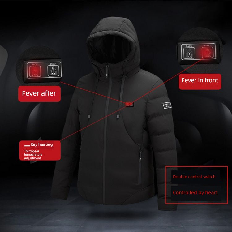 Winter Intelligent Heating down Cotton Coat Jacket