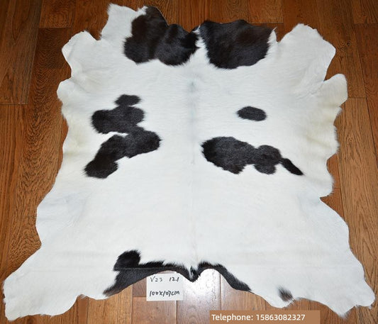 Whole Black and White Flower Small Milk Cowhide Calf Skin Bar Model Room Living Room Sofa Cushion Chair Cushion Window Cushion V23