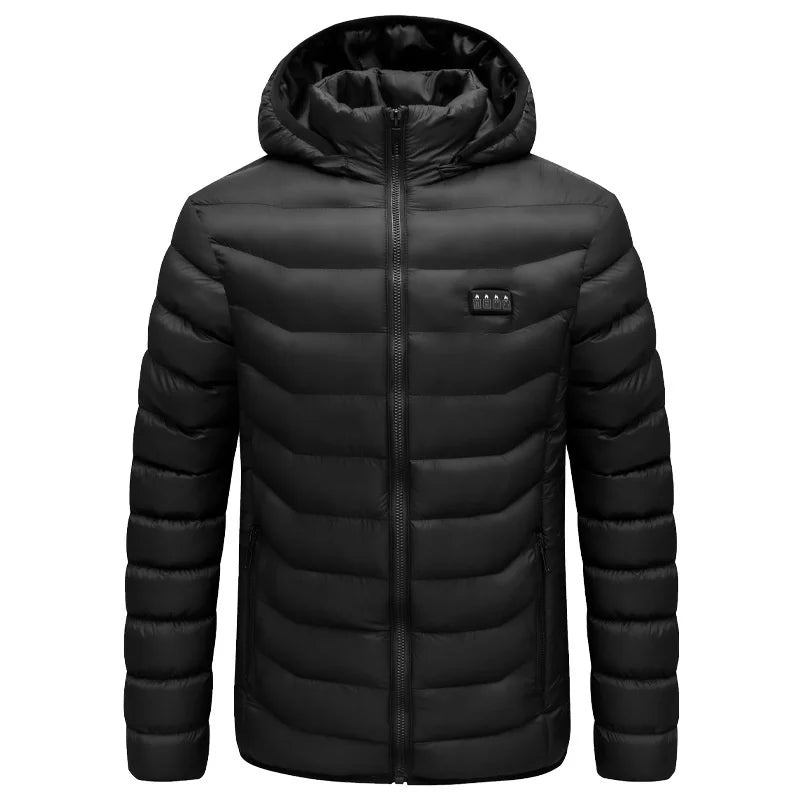 19/11/9 Areas Heated Jacket Men Electric Heating Jackets Heated Down Coat Men Women Clothing Winter Heatable Cotton Jacket Veste