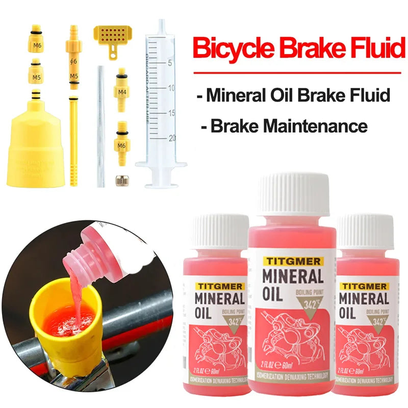 1/2/3/4/5/6PC 60ML Bicycle Brake Mineral Oil System  Fluid Cycling Mountain Bikes Hydraulic Disc Brake Oil Fluid