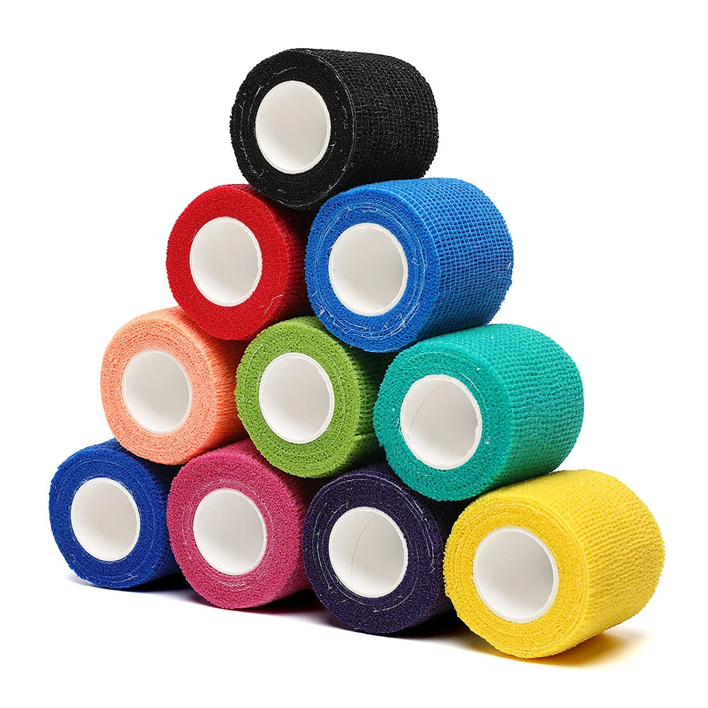 18 Colors Colorful Athletic Wrap Tape Self Adhesive Elastic Bandage Elastoplast Sports Protector Knee Finger Ankle Palm Shoulder