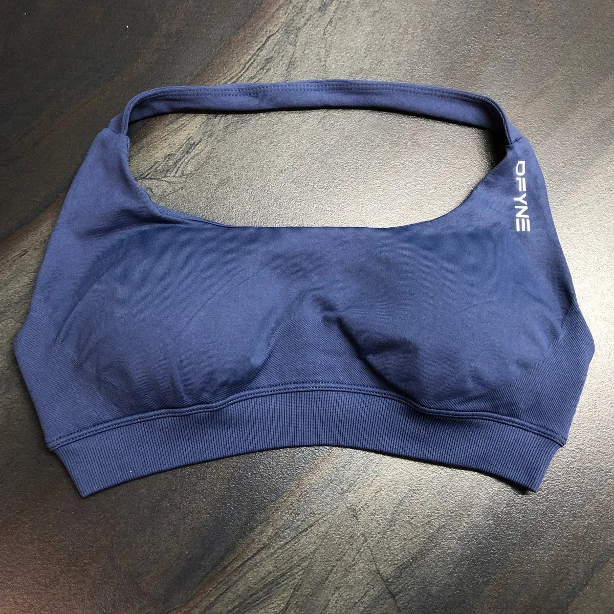 Dfyne Impact Sports Bra for Women Seamless Halter Bra Open Back Yoga Top Bras Medium Support Gym Crop Top Padded Sportswear