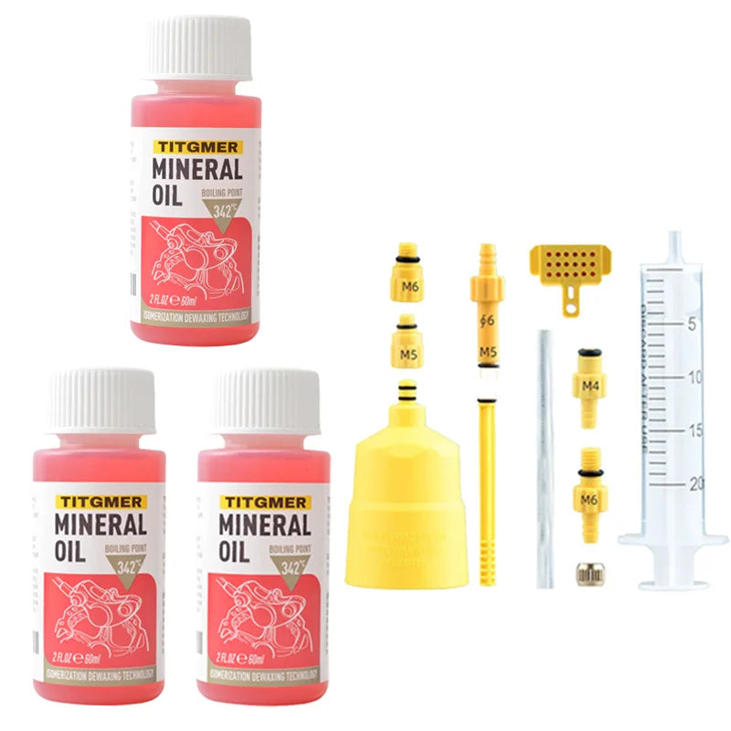 1/2/3/4/5/6PC 60ML Bicycle Brake Mineral Oil System  Fluid Cycling Mountain Bikes Hydraulic Disc Brake Oil Fluid